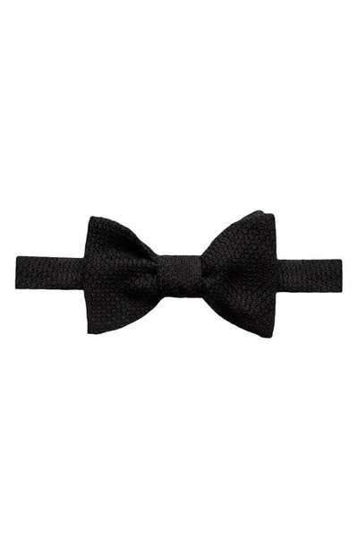 Shop Eton Grenadine Silk Bow Tie In Black