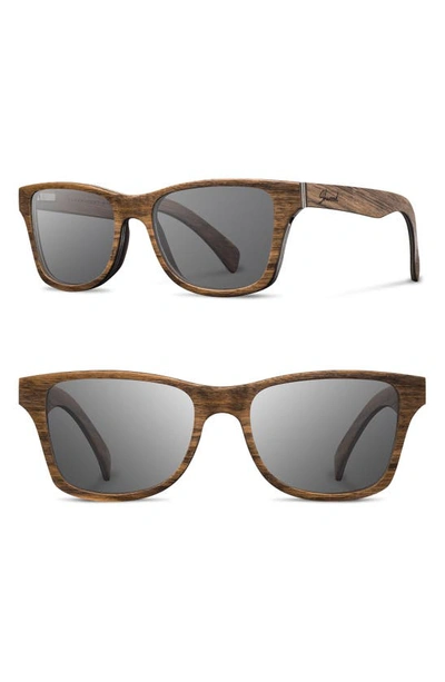 Shop Shwood 'canby' 54mm Polarized Wood Sunglasses In Walnut/ Grey