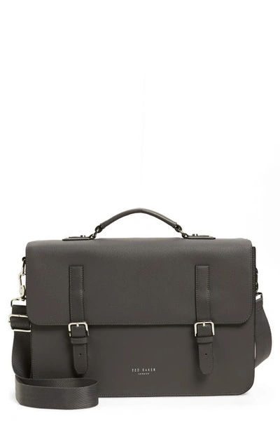 Shop Ted Baker Smiths Faux Leather Satchel In Grey