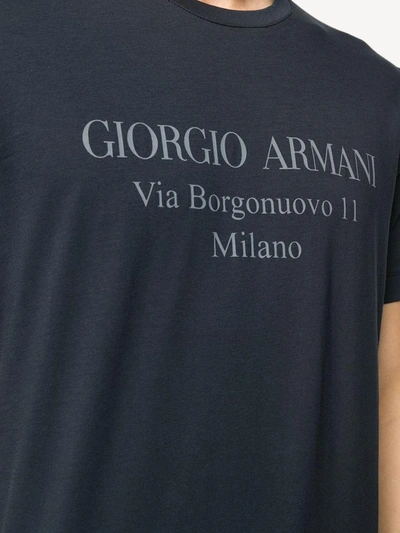 Shop Giorgio Armani T-shirts And Polos Blue