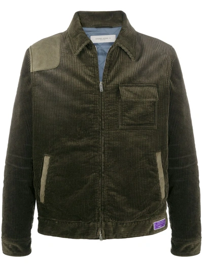 Shop Golden Goose Quilted Lining Corduroy Jacket In Black