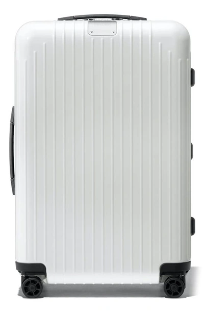 Shop Rimowa Essential Lite Check-in Medium 26-inch Wheeled Suitcase In White