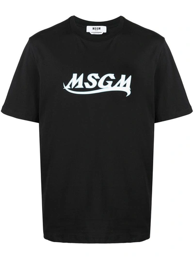 Shop Msgm T-shirts And Polos Black