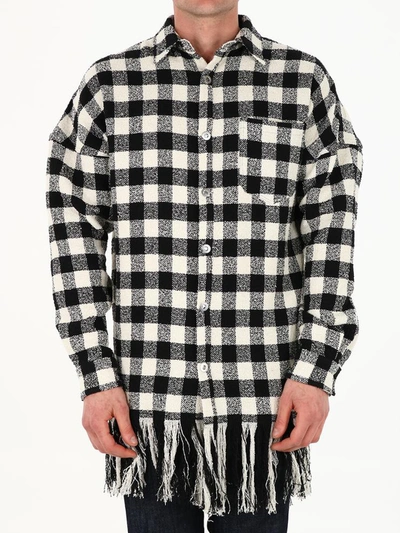 Shop Palm Angels Checked Overshirt In Black