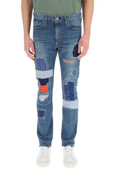 Shop Junya Watanabe Levi's Patchwork Jeans In Indigo