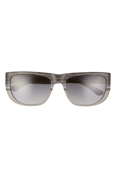 Shop Salt Mundro 54mm Flat Top Polarized Sunglasses In Matte Grey