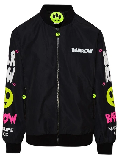 Shop Barrow Black Printed Bomber Jacket