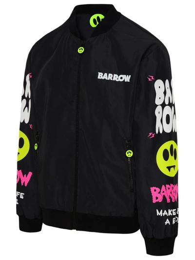 Shop Barrow Black Printed Bomber Jacket