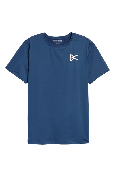 Shop District Vision Air–wear Logo Graphic Tee In Blue