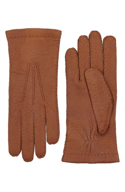 Shop Hestra Peccary Leather Gloves In Cork