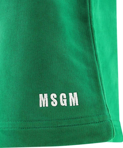 Shop Msgm Tie-dye Bemuda In Green