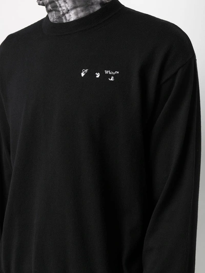 Shop Off-white Off White Logo-print Sweatshirt In Nero