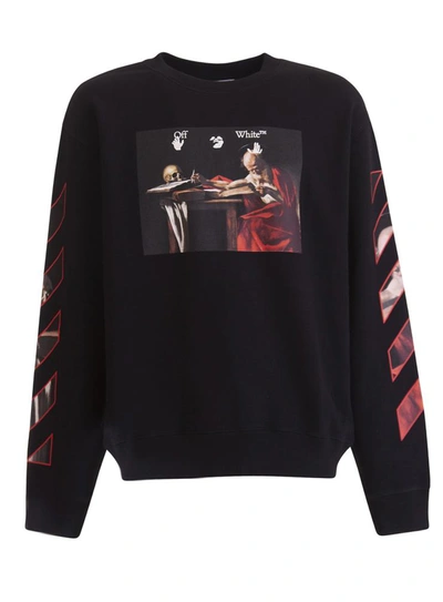 Shop Off-white Caravaggio-print Sweatshirt In Nero