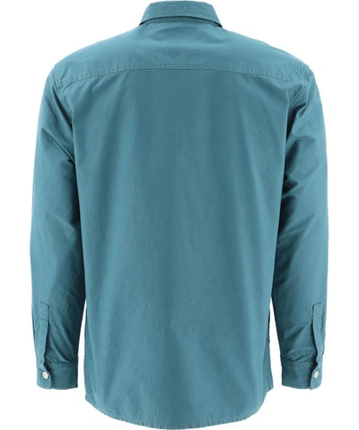 Shop Carhartt "lander" Overshirt In Light Blue