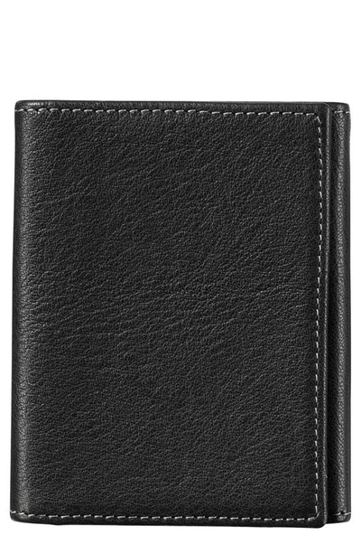 Shop Johnston & Murphy Leather Wallet In Black