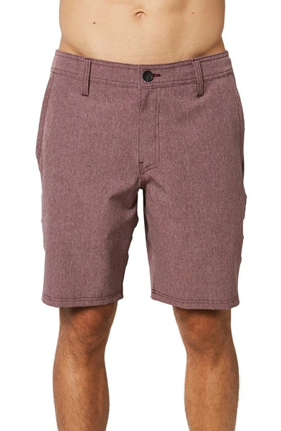 Shop O'neill Reserve Heather Hybrid Water Resistant Swim Shorts In Port