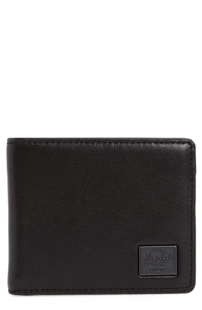 Shop Herschel Supply Co. Herschel Supply Co Hank Rfid Leather Wallet In Black
