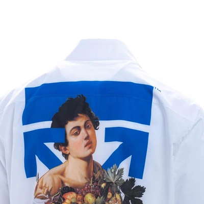 Shop Off-white Shirts In White - Blue