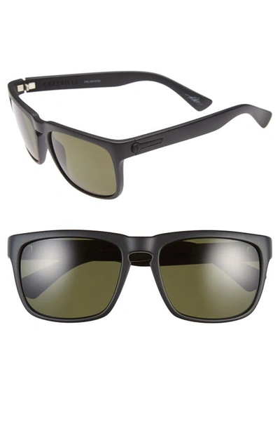 Shop Electric Knoxville 56mm Polarized Sunglasses In Matte Black/ Grey Polar
