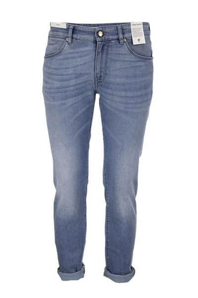 Shop Pt Pantaloni Torino Super Slim Cotton Jeans "swing" In Light Blue