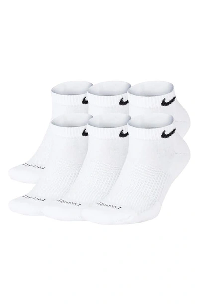 Shop Nike Everyday Plus 6-pack Cushioned Low Socks In White/ Black