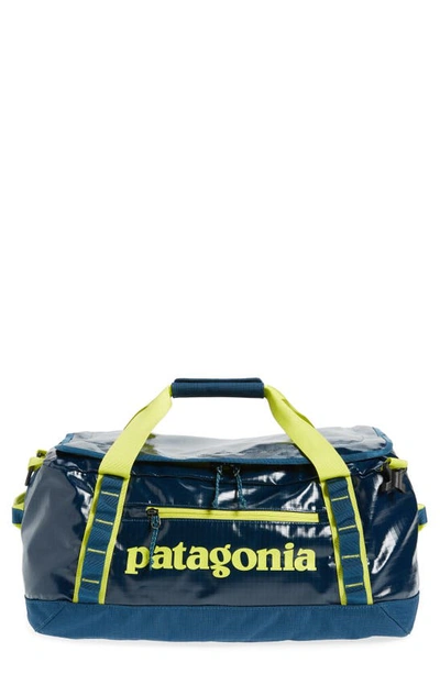 Shop Patagonia Black Hole Water Repellent 40-liter Duffle Bag In Crater Blue-ctrb
