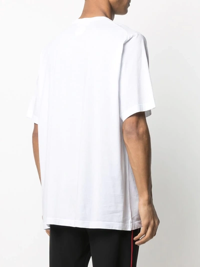 Shop Dsquared2 Run-print Short-sleeve T-shirt In Nero Bianco