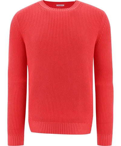 Shop Malo Ribbed Sweater In Red