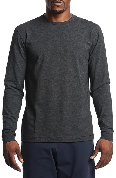 Shop Public Rec Go-to Long Sleeve Performance T-shirt In Heather Charcoal