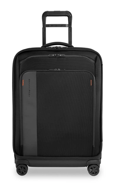 Shop Briggs & Riley Zdx 26-inch Expandable Spinner Suitcase In Black