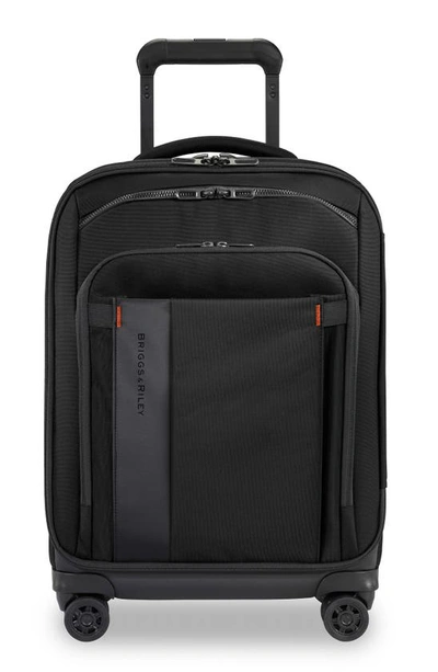 Shop Briggs & Riley Zdx 21-inch Expandable Spinner Suitcase In Black