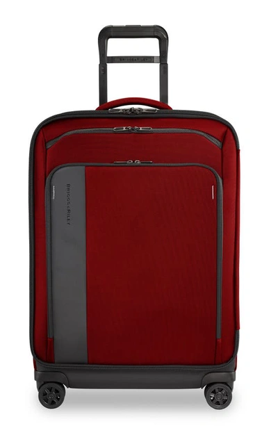 Shop Briggs & Riley Zdx 26-inch Expandable Spinner Suitcase In Brick Red