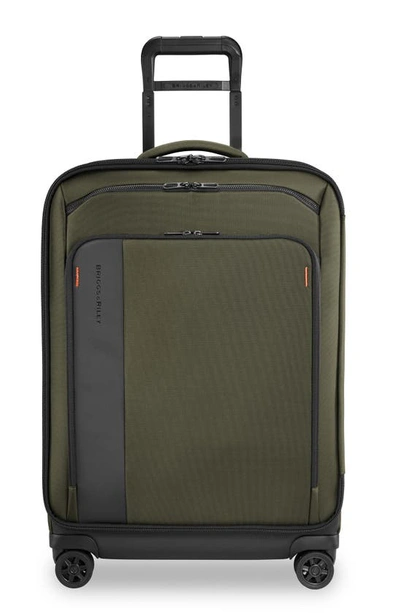 Shop Briggs & Riley Zdx 26-inch Expandable Spinner Suitcase In Hunter Green