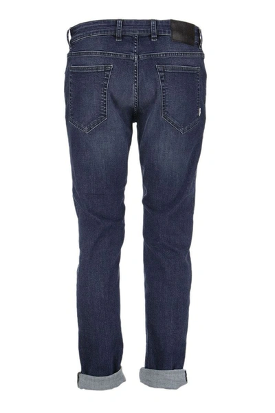Shop Pt Pantaloni Torino Superslim Stretch Denim Jeans In Dark Blue