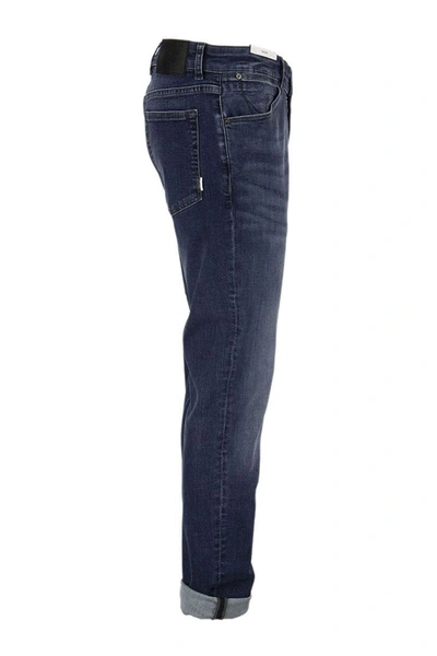 Shop Pt Pantaloni Torino Superslim Stretch Denim Jeans In Dark Blue