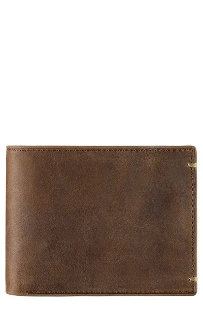 Shop Johnston & Murphy Leather Wallet In Tan Oiled