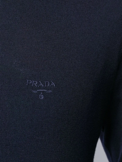 Shop Prada Crew Neck Sweater In Fuoco