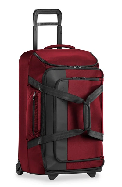 Shop Briggs & Riley Medium 27-inch Rolling Duffle Bag In Brick Red