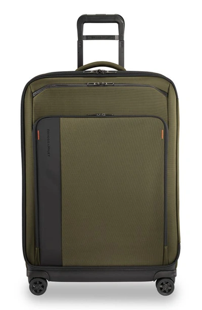 Shop Briggs & Riley Large Zdx 29-inch Expandable Spinner Packing Case In Hunter Green