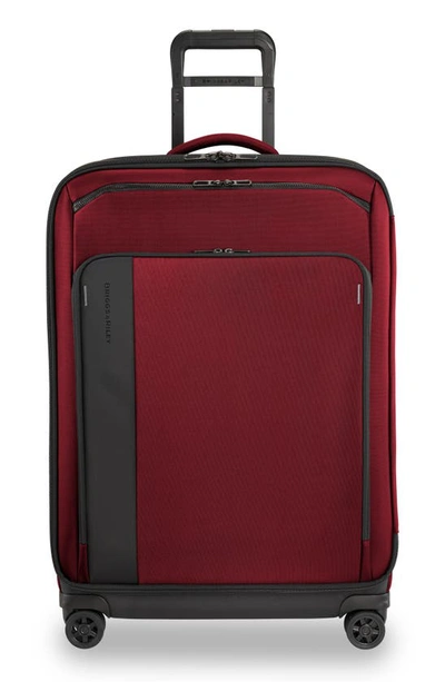 Shop Briggs & Riley Large Zdx 29-inch Expandable Spinner Packing Case In Brick Red