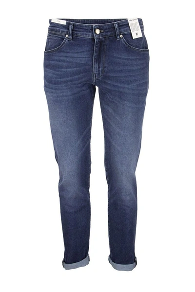 Shop Pt Pantaloni Torino Cotton Jeans "swing" In Dark Blue