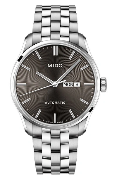 Shop Mido Belluna Automatic Bracelet Watch, 42mm In Silver/ Anthracite