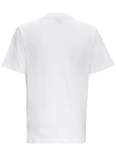 Shop Trussardi Oversized Cotton T-shirt With Logo Print In White