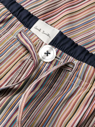 Shop Paul Smith Artist Stripe Cotton Pajamas In Multiple Colors