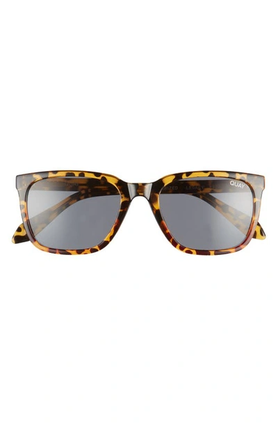 Shop Quay Legacy 55mm Sunglasses In Yellow Tort/ Smoke