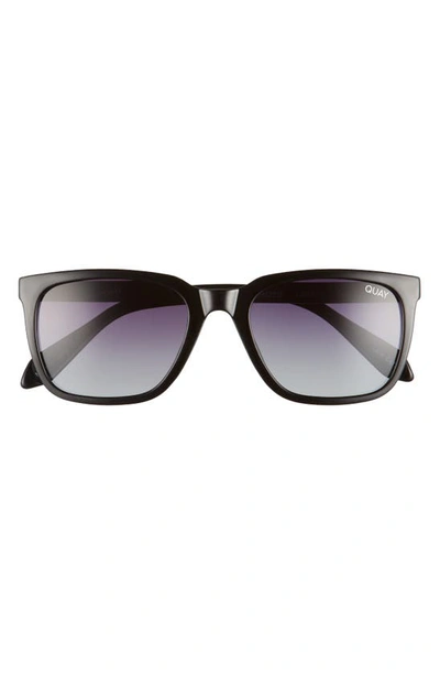 Shop Quay Legacy 55mm Sunglasses In Black/ Smoke Gradient