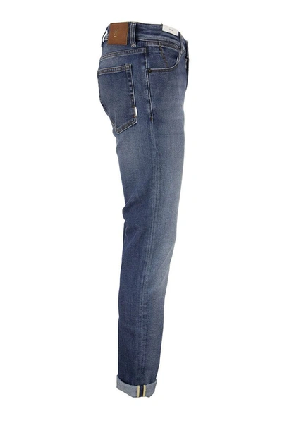 Shop Pt Pantaloni Torino Super Slim Cotton Jeans "swing" In Blue