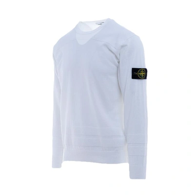 Shop Stone Island Sweaters White