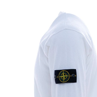 Shop Stone Island Sweaters White