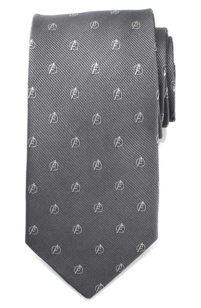 Shop Cufflinks, Inc Avengers Silk Tie In Grey